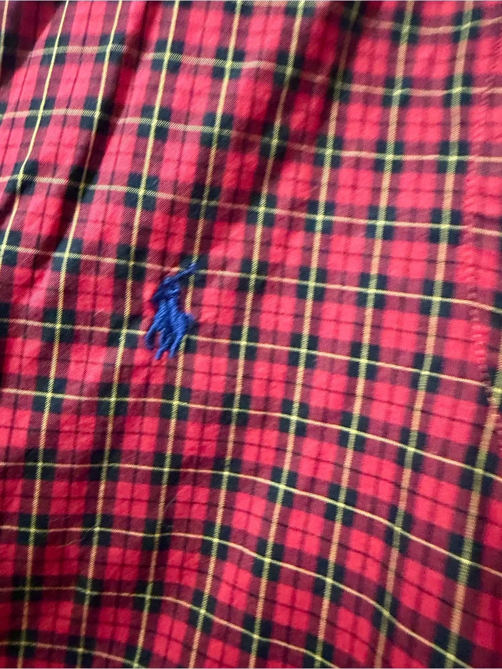 Boys Polo Red Plaid Button-Down Shirt